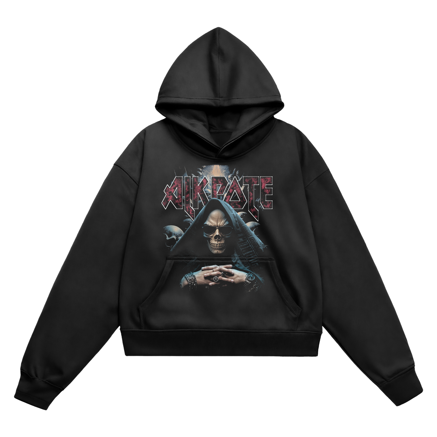 SWEAT-SHIRT CAPUCHE | "METALKPOTE" - Noir