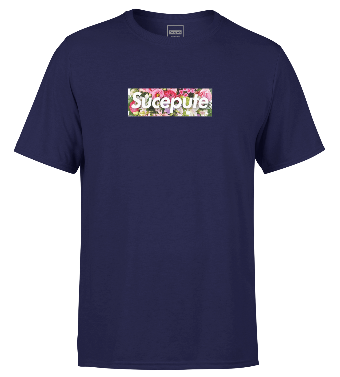 T-SHIRT MANCHES COURTES | "SUCEPUTE FLOWERS" - Navy
