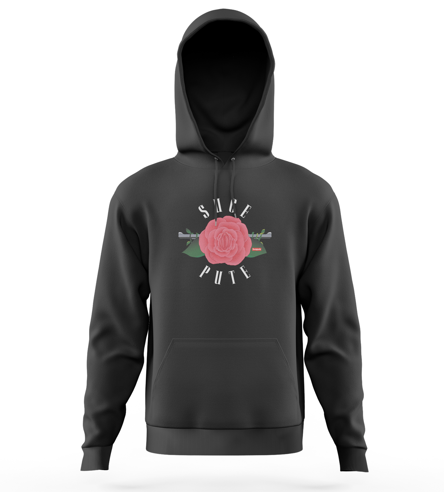 SWEAT-SHIRT CAPUCHE | "SUCE N' PUTES" - Noir