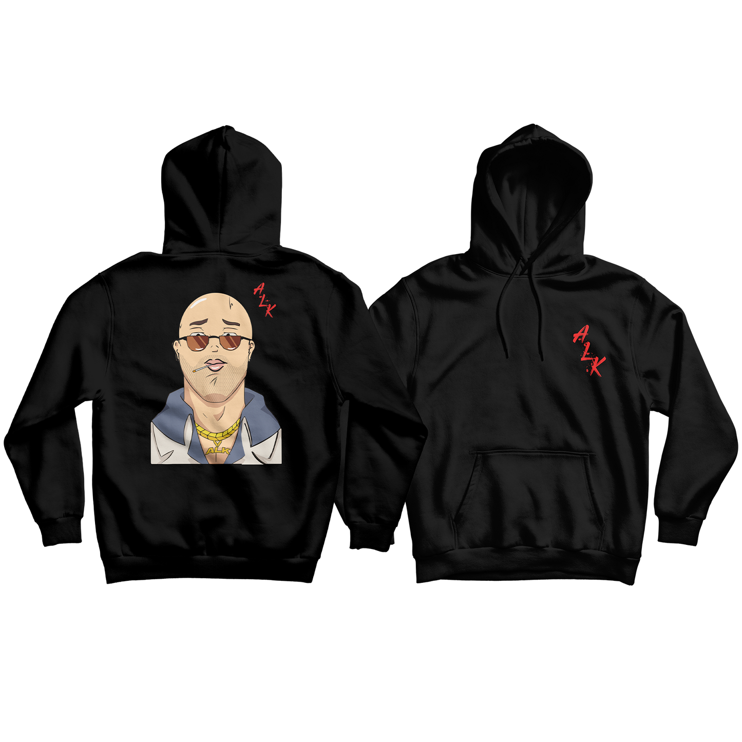 SWEAT SHIRT CAPUCHE "GREAT" | Noir