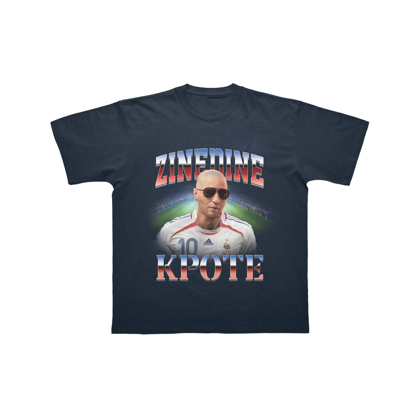 T-SHIRT MANCHES COURTES | "ZINEDINE" - Marine