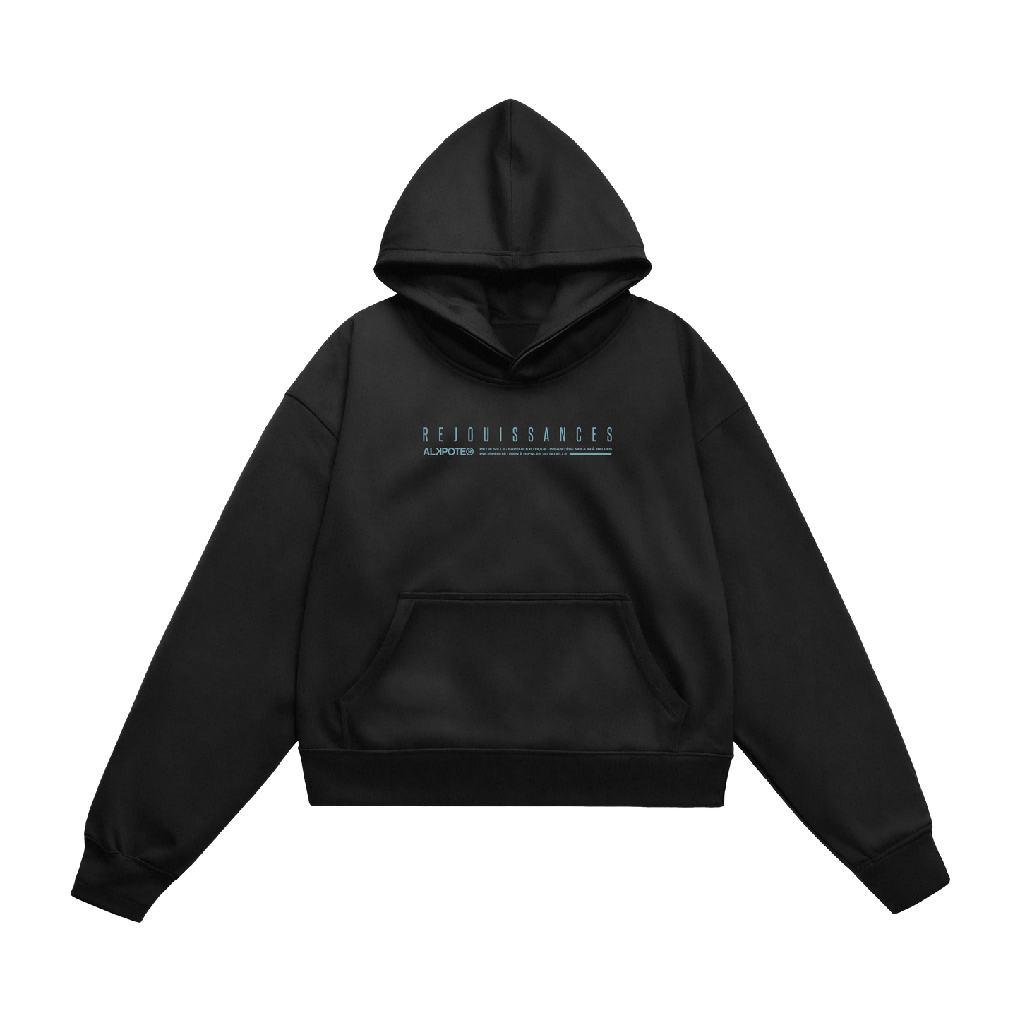 SWEAT-SHIRT CAPUCHE | "REJOUISSANCES" - Noir