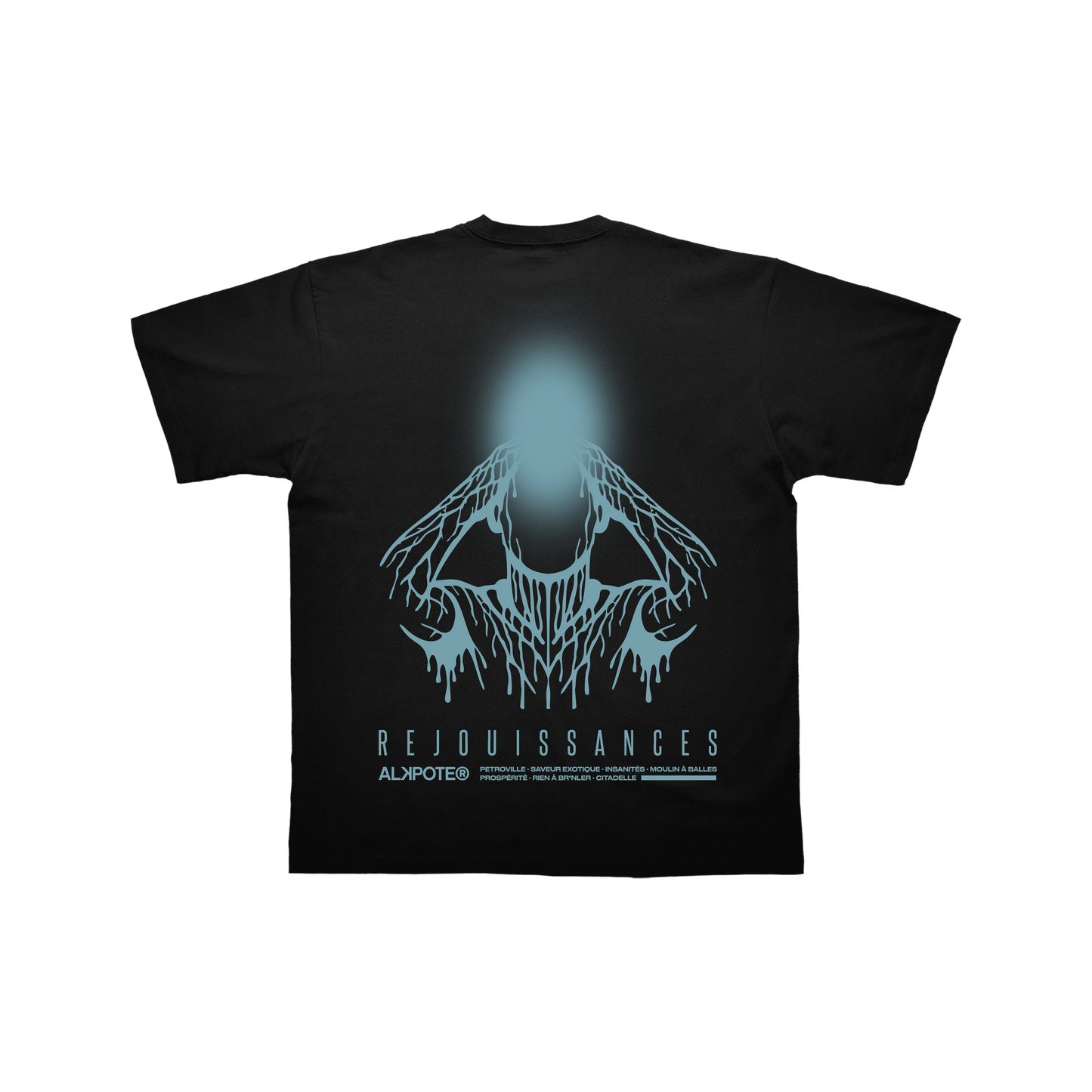 T-SHIRT MANCHES COURTES | "REJOUISSANCES" - Noir