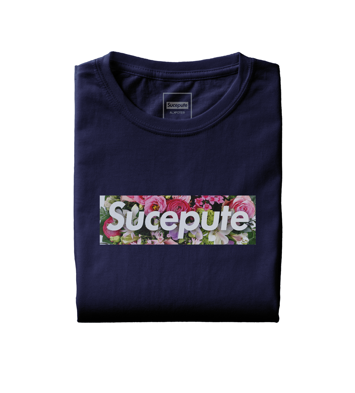 T-SHIRT MANCHES COURTES | "SUCEPUTE FLOWERS" - Navy