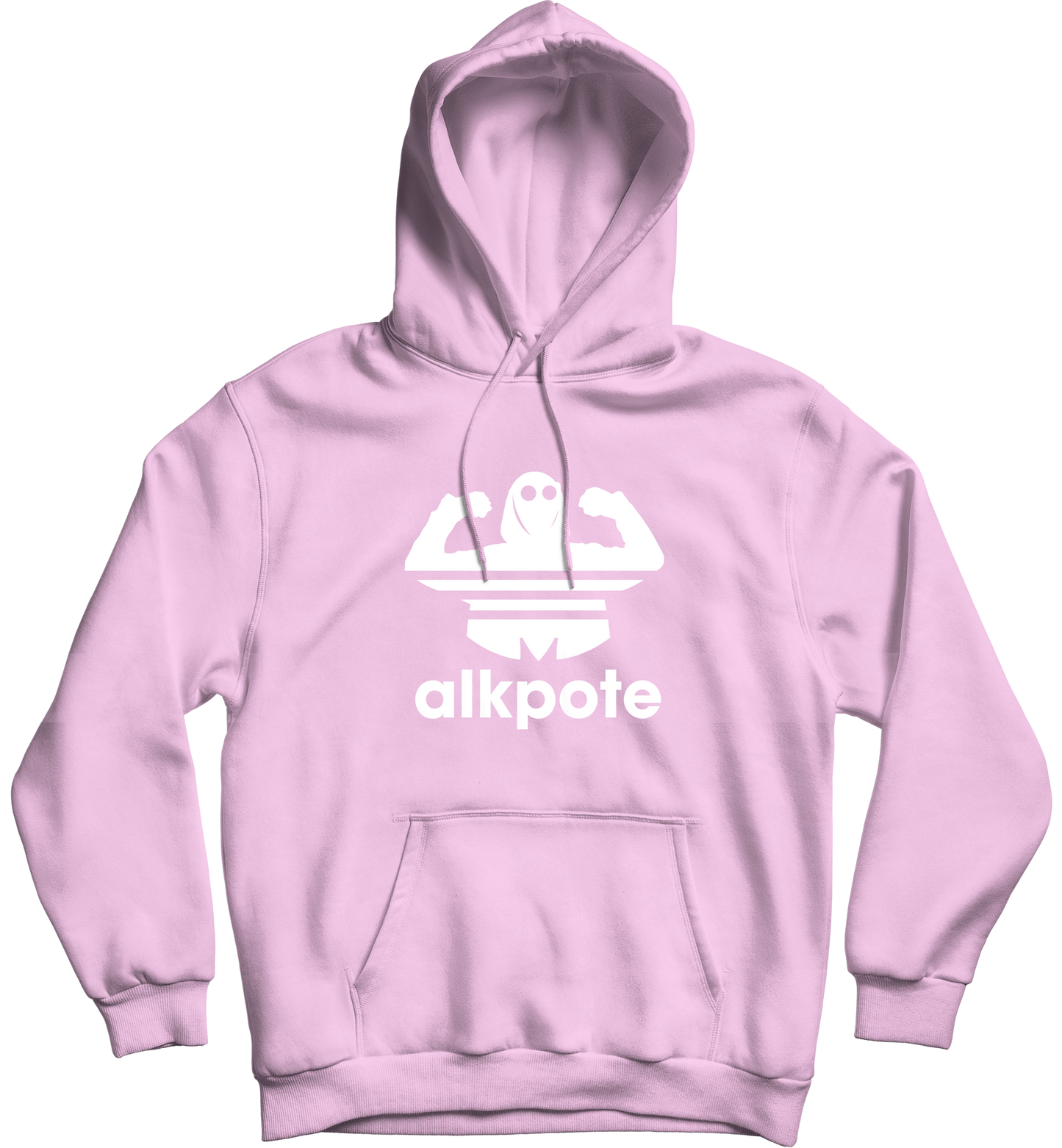 SWEAT-SHIRT CAPUCHE | "ALK ORIGINALS" - Rose/Blanc