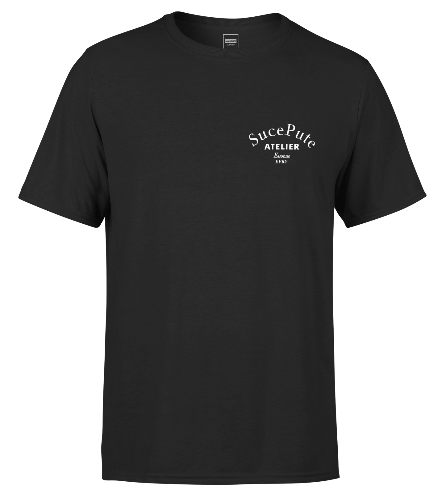 T-SHIRT MANCHES COURTES | "ATELIER" - Noir/Blanc