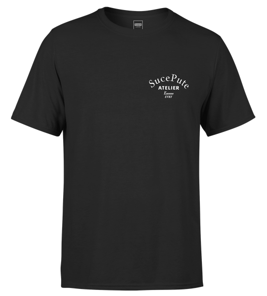 T-SHIRT MANCHES COURTES | "ATELIER" - Noir/Blanc