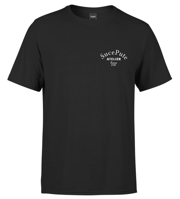 T-SHIRT MANCHES COURTES | "ATELIER" - Noir/Blanc