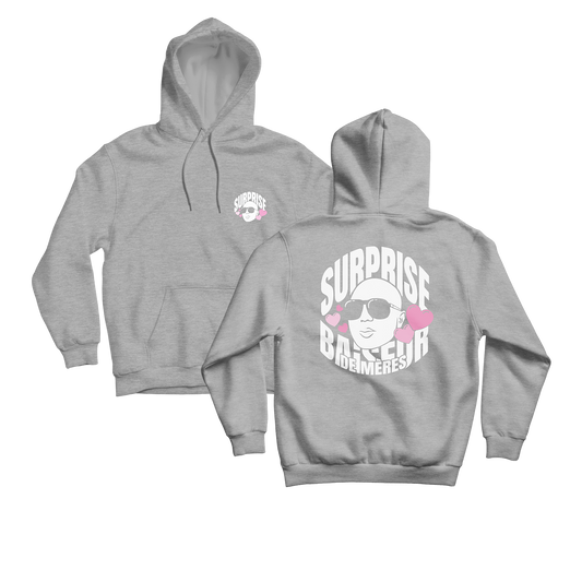 SWEAT-SHIRT CAPUCHE | "BAISEUR DE MERES" - Gris Chiné