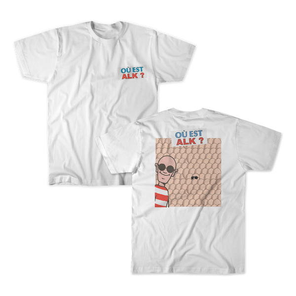 T-SHIRT MANCHES COURTES | "OÙ EST ALK" - BLANC