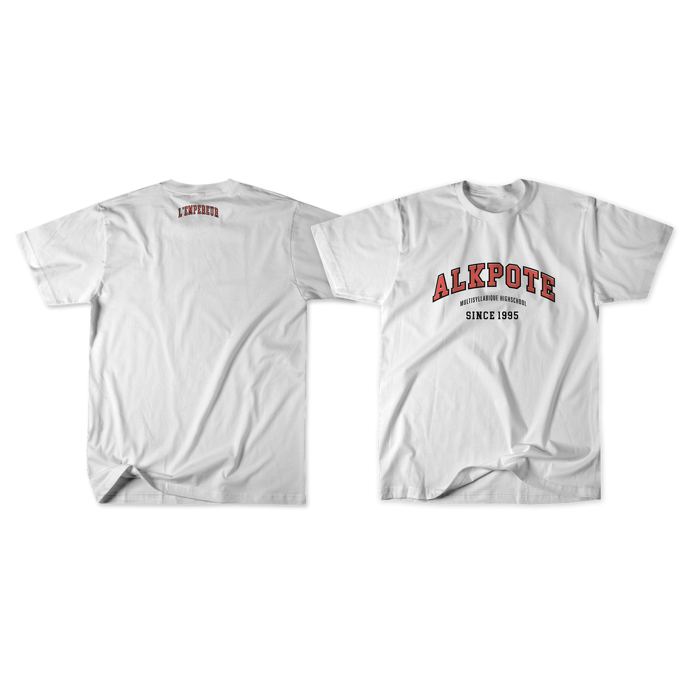 T-SHIRT MANCHES COURTES | "MULTISYLLABIQUE" - Blanc