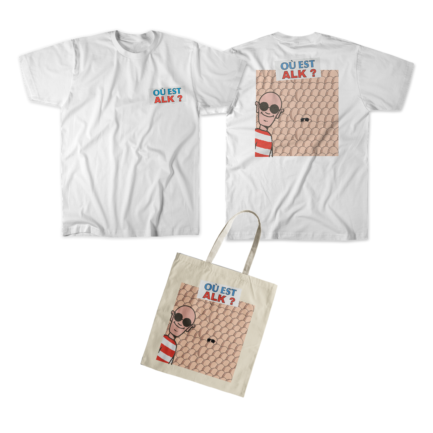 PACK T-SHIRT + TOTEBAG | "OÙ EST ALK"